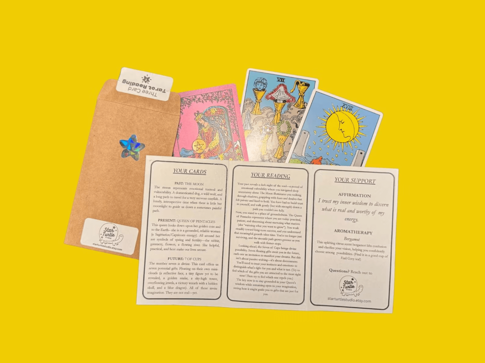 Everything included in your tarot reading package