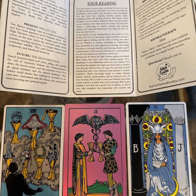 Customer's tarot reading